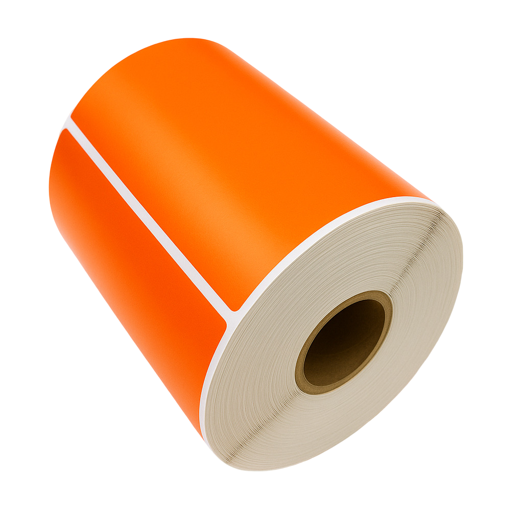 Verzendlabel 102x152 mm ø25 280 labels/rol Oranje