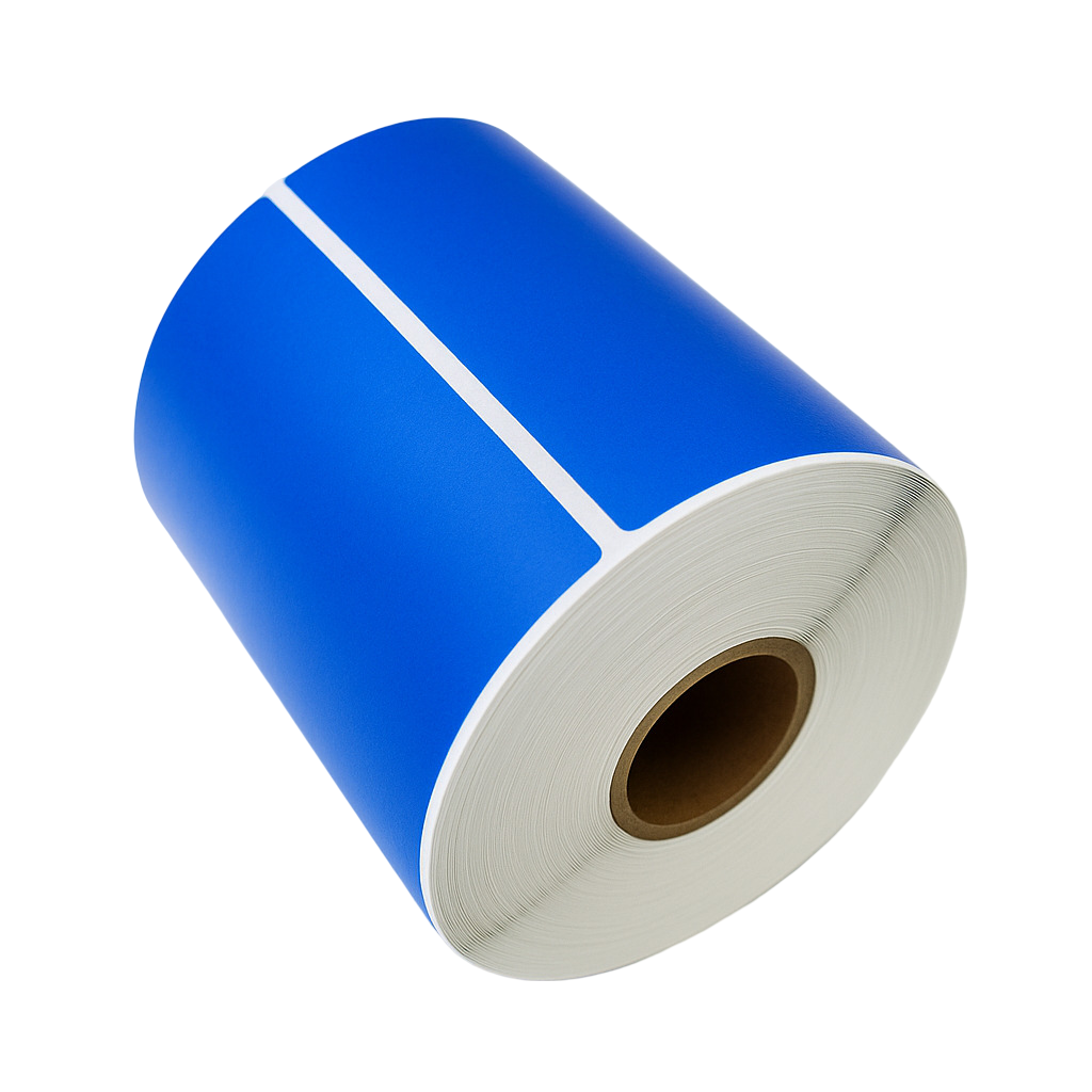 Verzendlabel 102x152 mm ø25 280 labels/rol Blauw