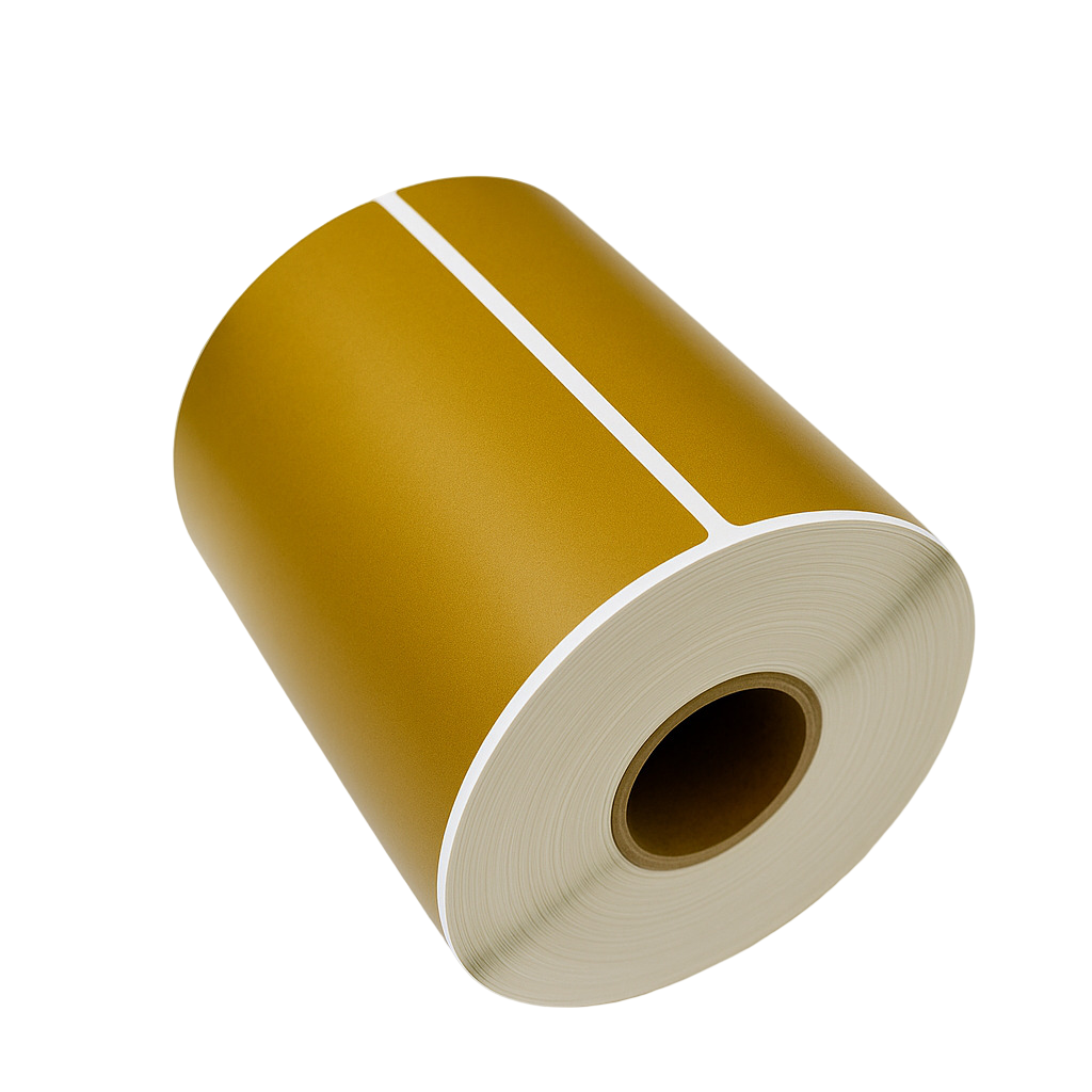 Verzendlabel 102x152 mm ø25 280 labels/rol Goud