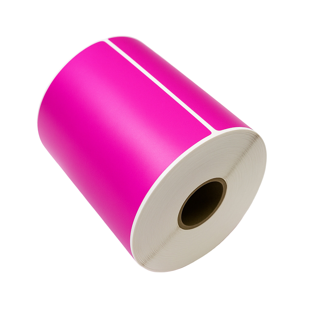 Verzendlabel 102x152 mm ø25 280 labels/rol Roze