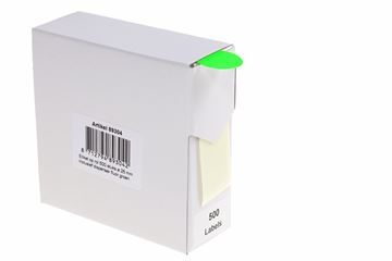 Etiket ø25 mm 500 labels fluorrgroen