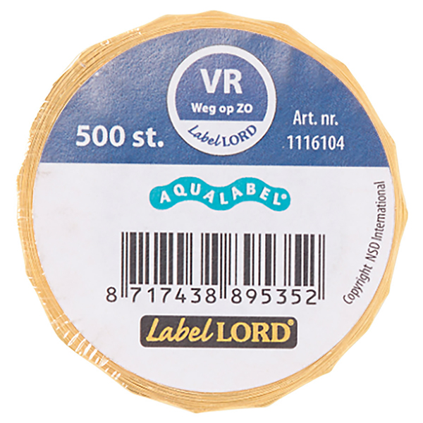 LabelLORD aqua VR weg op ZO
