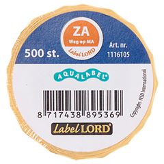 LabelLORD aqua ZA weg op MA